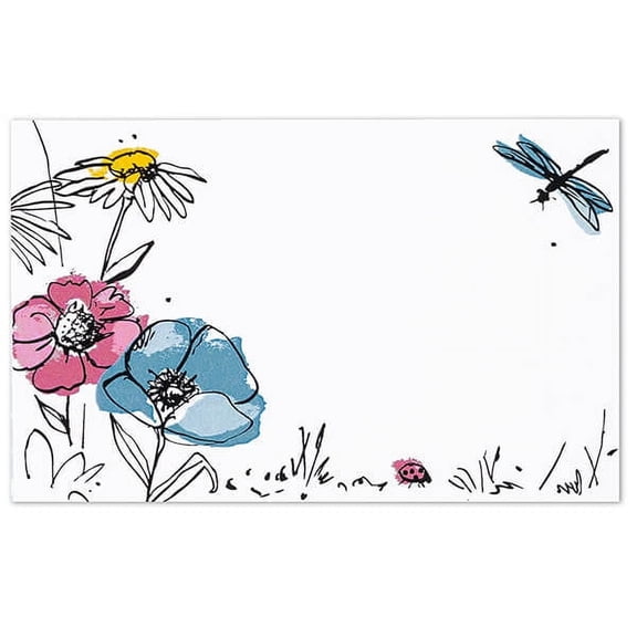 Wild Flowers Enclosure Cards/Gift Tags - 3 1/2in. x 2 1/4in. - 50 Pack (5989)