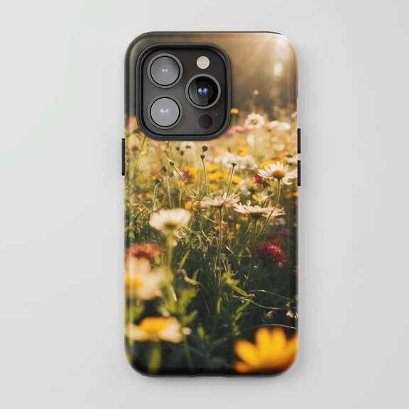 Wildflower Meadow For All iPhone Series Tough Phone Case Nature Photography