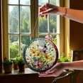 thumbnail image 1 of Wildflower Meadow Glass Suncatcher v2, Sunlit Meadow Window Art, Boho Home Accent, 6.3 in, 1 of 3