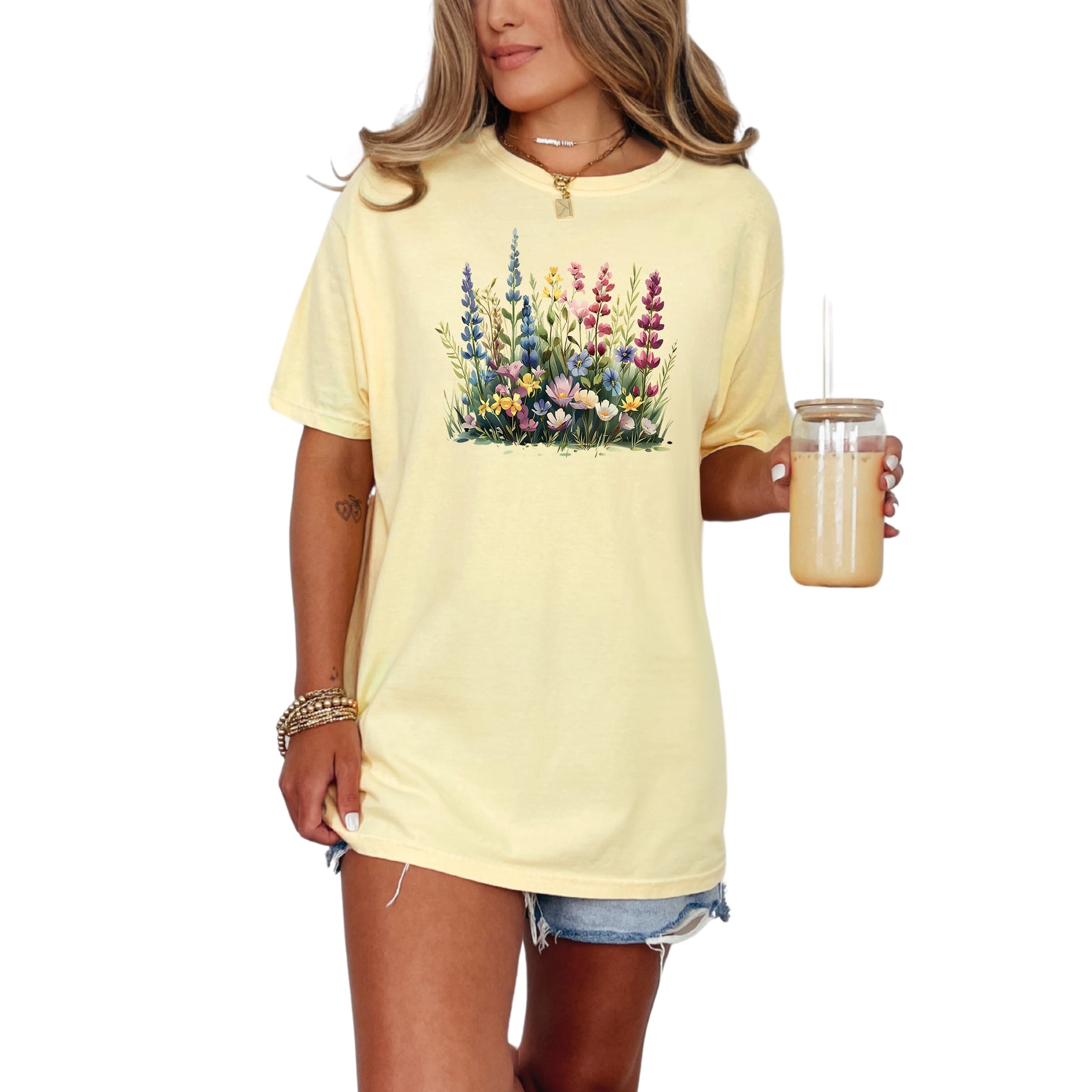Printed Tee in Floral Safari