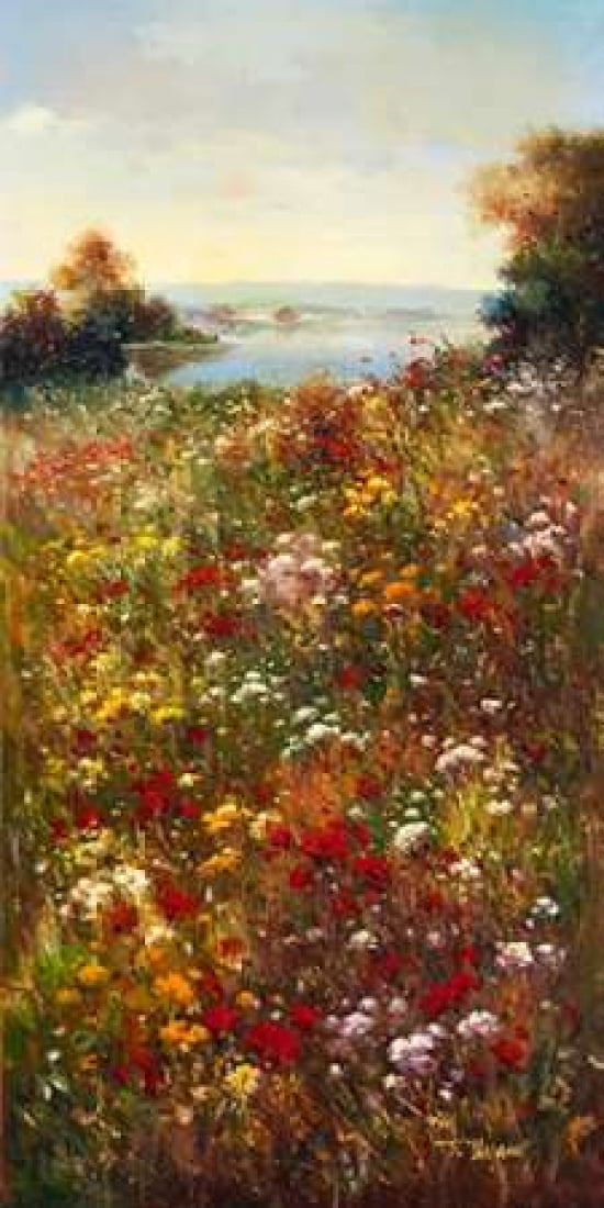 Wildflower Meadow I Canvas Art - Arcobaleno (10 x 20)