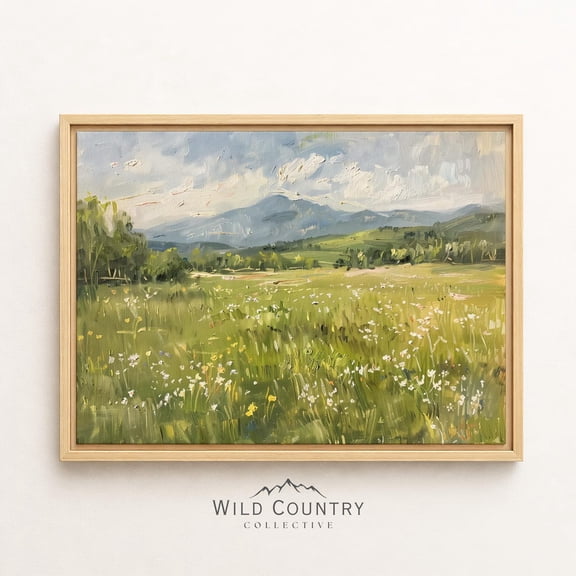 Wildflower Meadow Spring Mountain Panoramic Alpine Landscape Montana Field Nature Poster