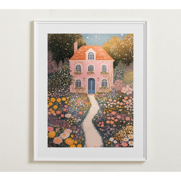 Wildflower Meadow Wall Art, Landscape, Vibrant Floral Botanical Poster,Gallery Vintage Wall Art,Wall Art Wall Art, Modern Wall Decor, 8x12 UNFRAMED