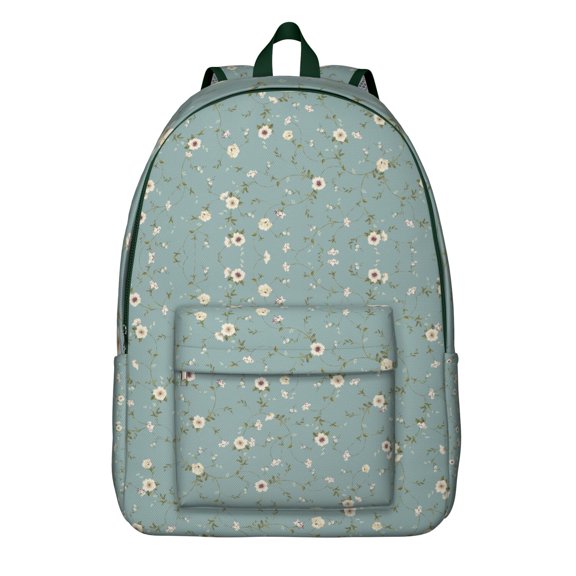 Wildflower Meadow Watercolor Backpack - Rustic Waterproof School Bag with Artistic Blooms