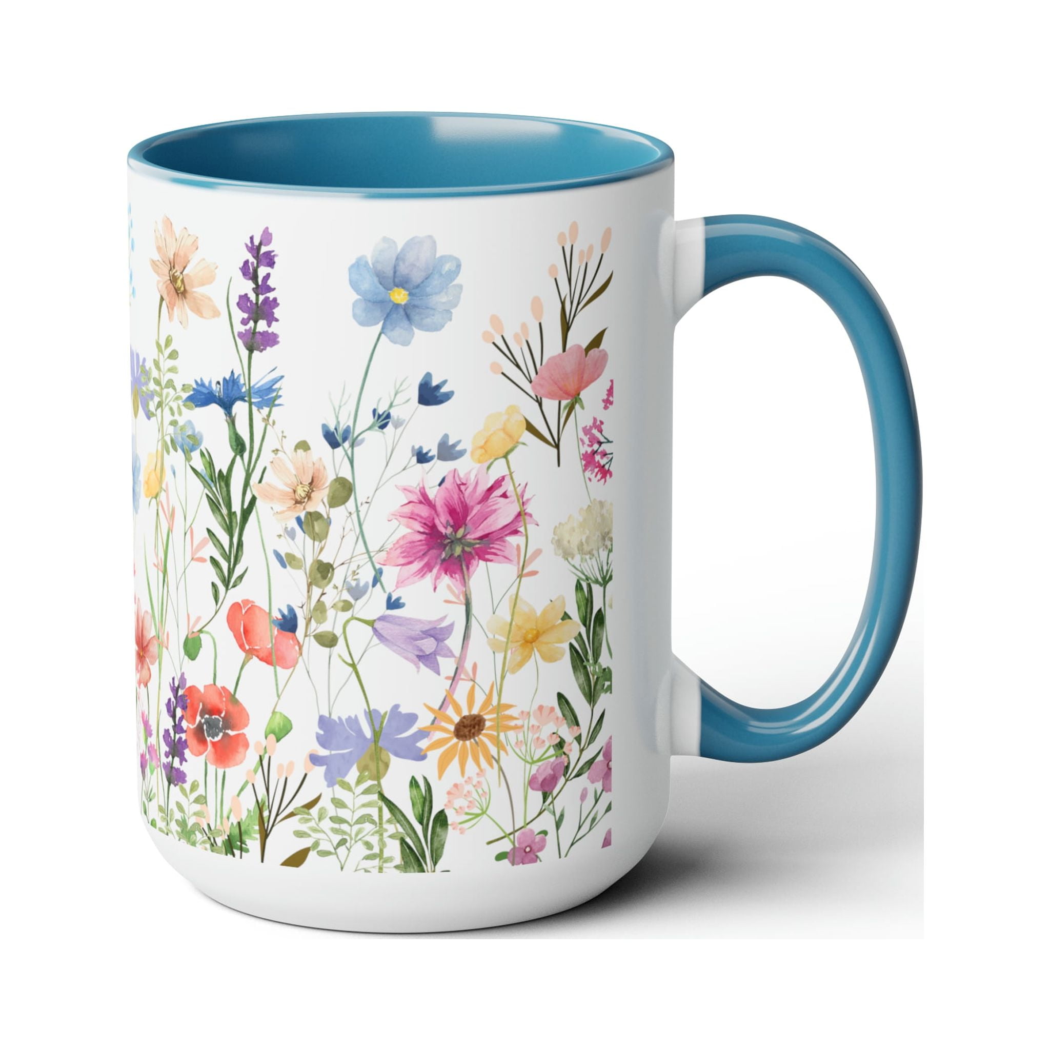 Wildflower Mug, Boho Wildflowers Cottagecore Coffee Mug, Vintage ...