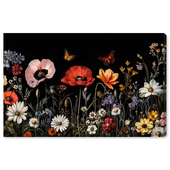 Wildflower Panorama Canvas Maximalist Wall Art by Art Remedy, Gallery Wrapped, 24 x 16