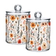 thumbnail image 1 of Wildflower Pattern Cotton Swabs Cans Translucent Plastic Canisters Dustproof Lid for Bathroom Storage, 1 of 7