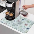 Wildflower Plant Dish Drying Mats for Kitchen Counter, Flower Green ...