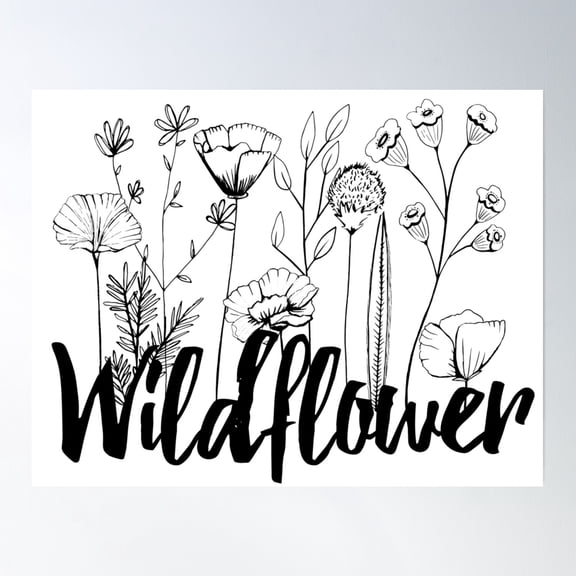 Wildflower Poster Wall Art, Modern Wall Decor, 24x36 UNFRAMED