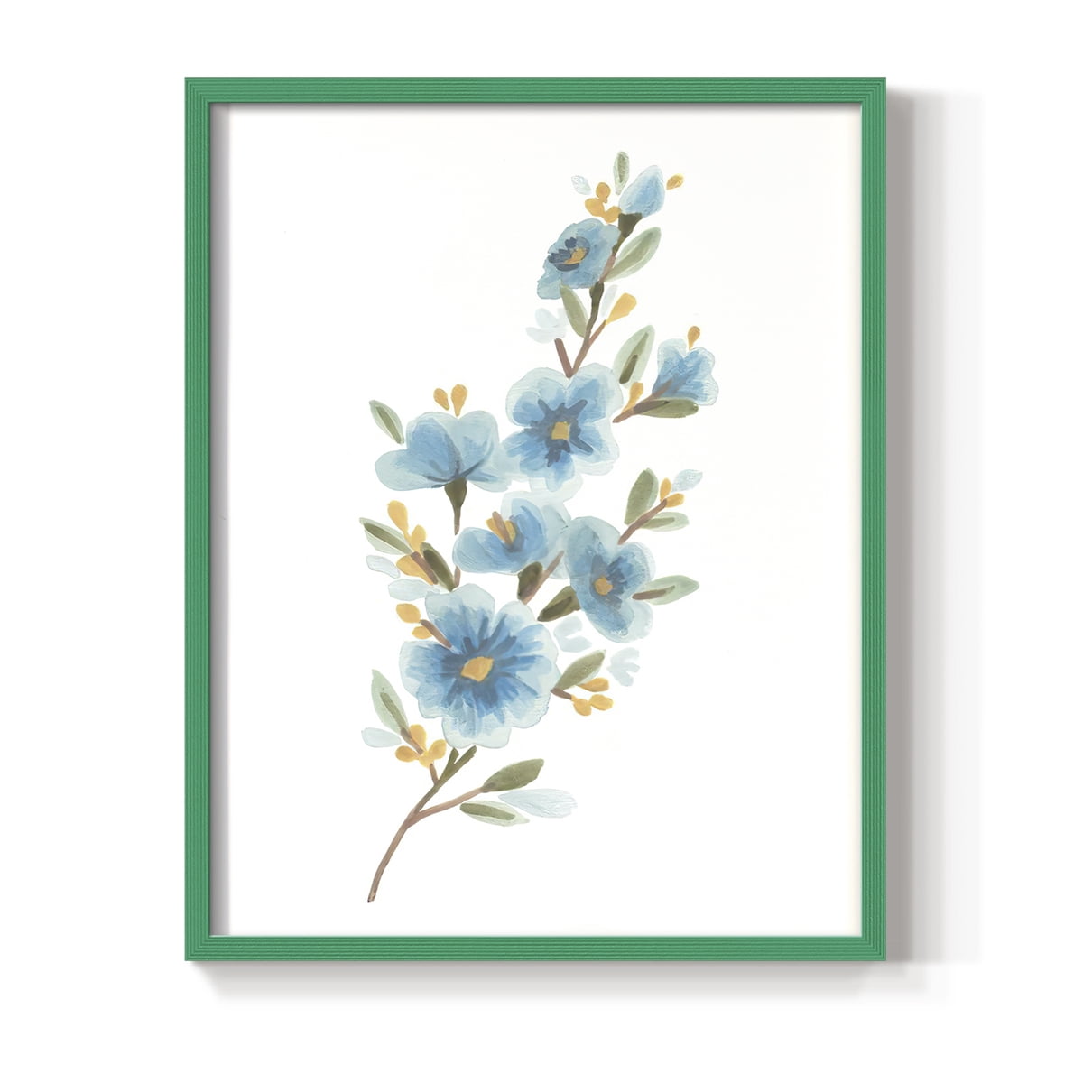 Wildflower Sprig II Framed Print - Solid Wood in Single Picture Frame Solid Wood 2 Framed Print