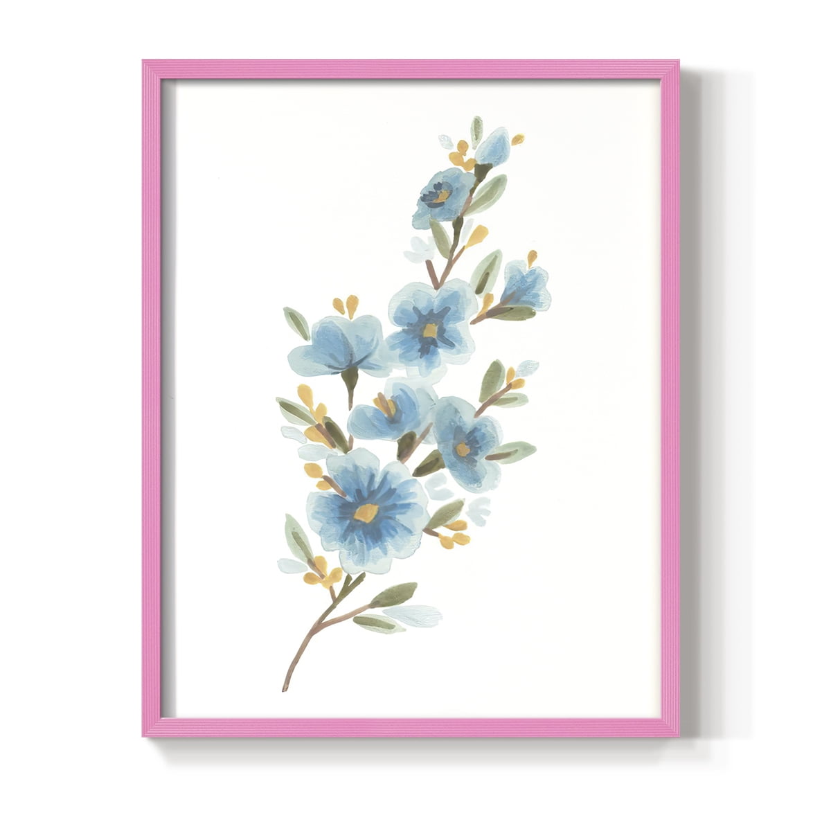 Wildflower Sprig II Framed Print - Solid Wood in Single Picture Frame Solid Wood 2 Framed Print