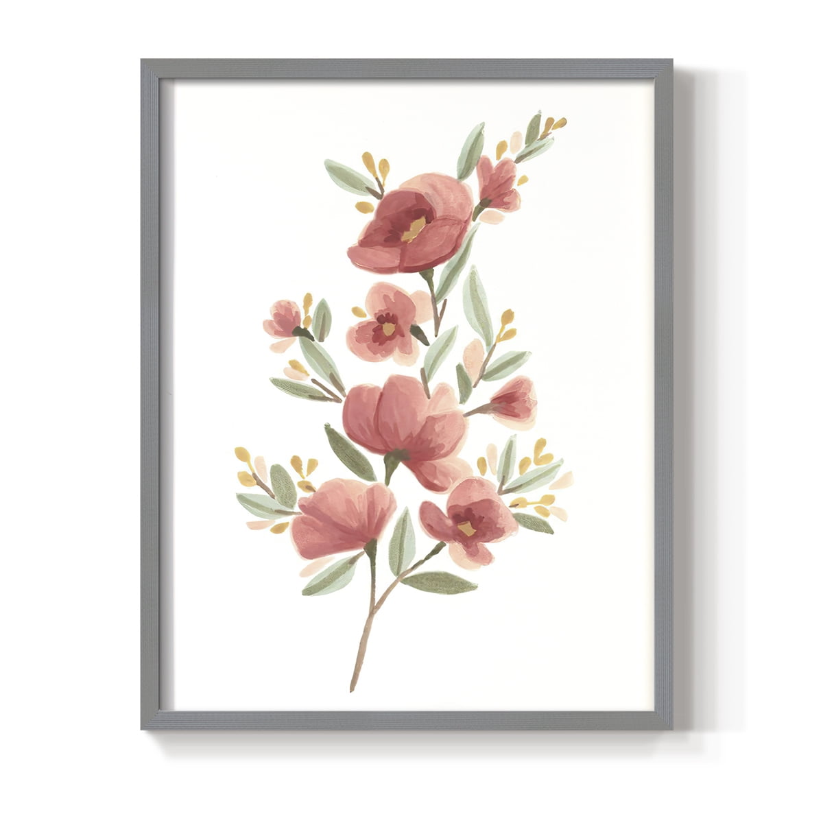 Wildflower Sprig III Framed Print - Solid Wood in Single Picture Frame Solid Wood 2 Framed Print