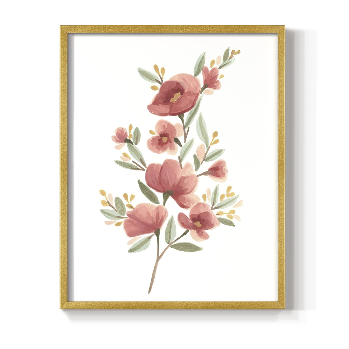 Wildflower Sprig III Framed Print - Solid Wood in Single Picture Frame Solid Wood 2 Framed Print