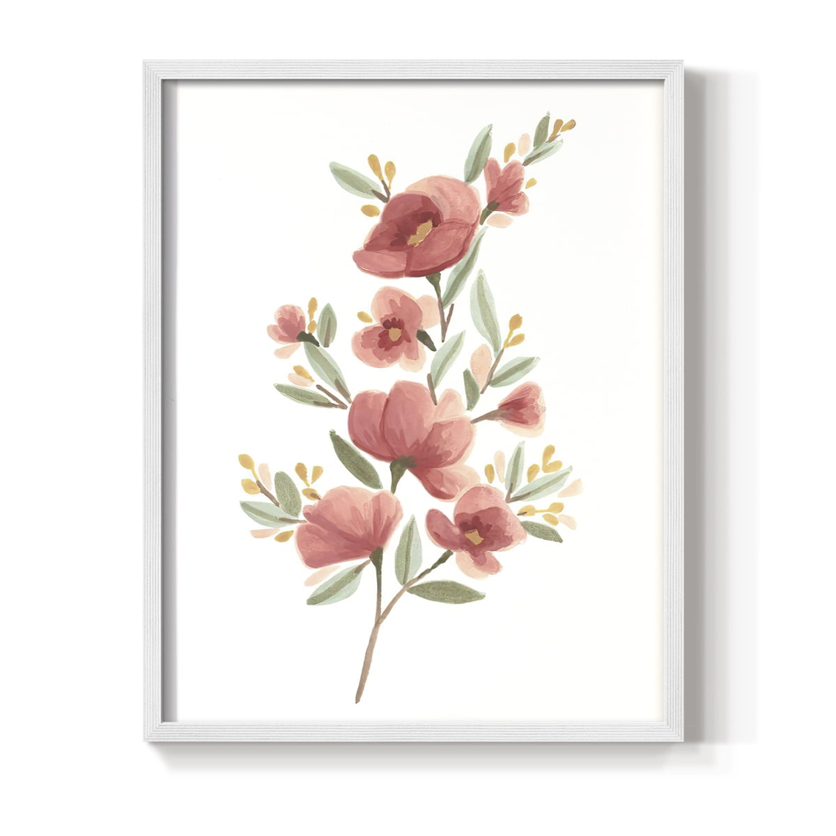 Wildflower Sprig III Framed Print - Solid Wood in Single Picture Frame Solid Wood 2 Framed Print