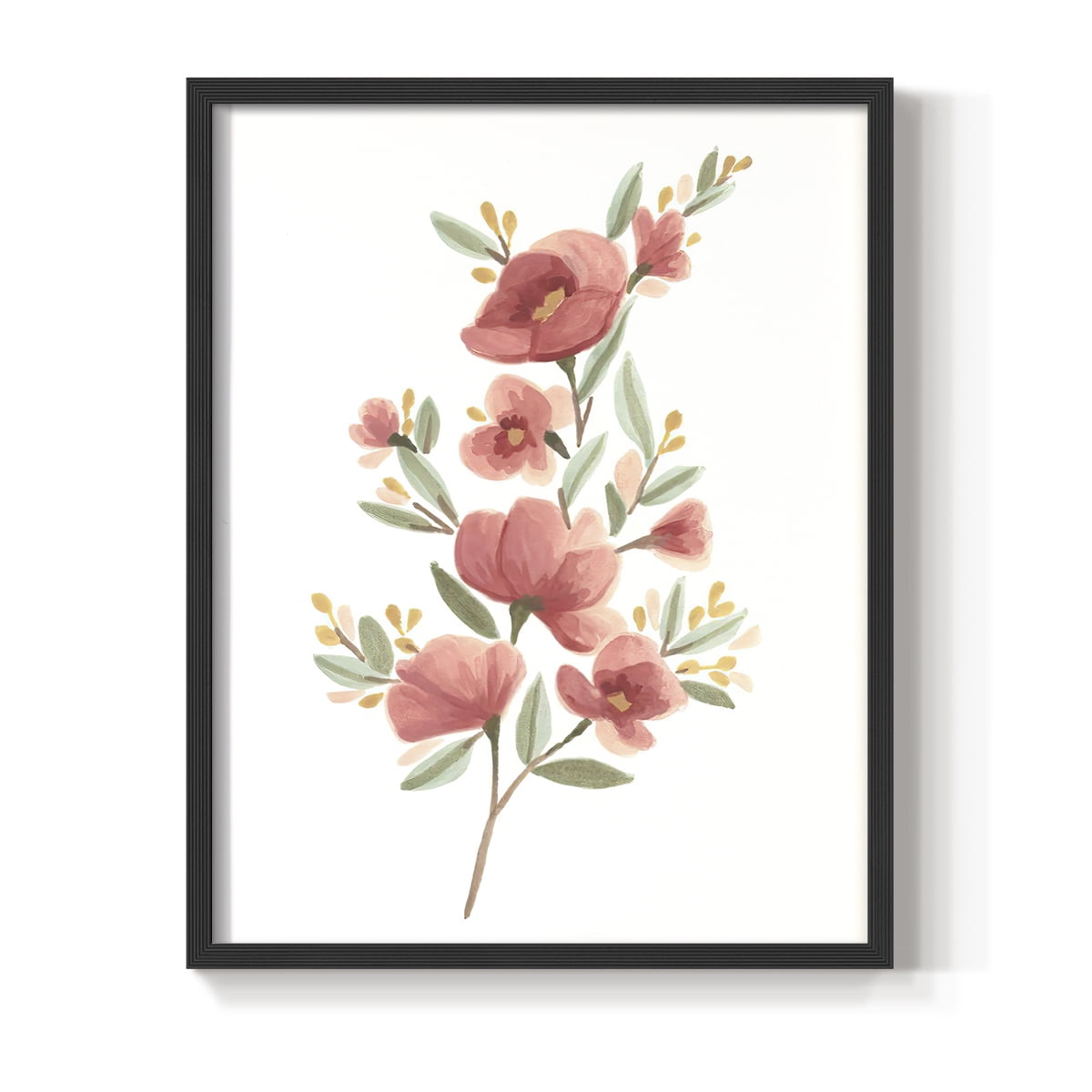 Wildflower Sprig III Framed Print - Solid Wood in Single Picture Frame Solid Wood 2 Framed Print