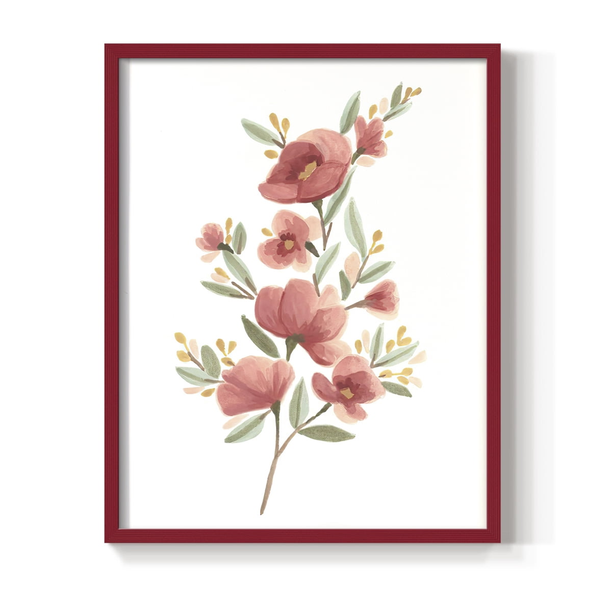 Wildflower Sprig III Framed Print - Solid Wood in Single Picture Frame Solid Wood 2 Framed Print