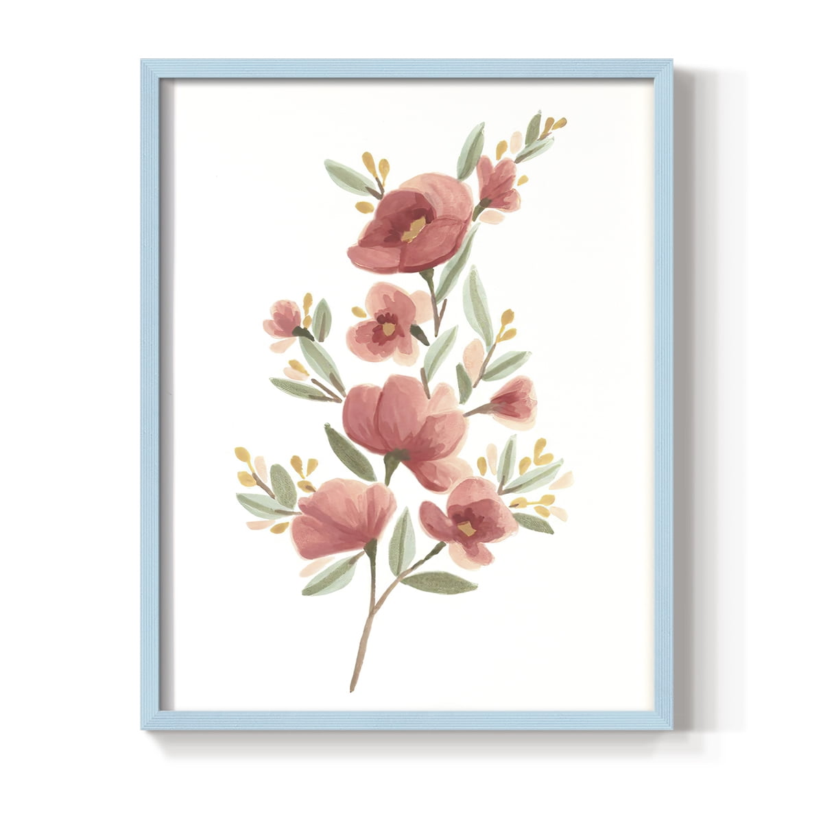 Wildflower Sprig III Framed Print - Solid Wood in Single Picture Frame Solid Wood 2 Framed Print