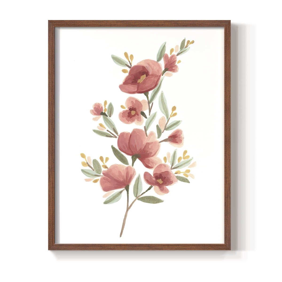 Wildflower Sprig III Framed Print - Solid Wood in Single Picture Frame Solid Wood 2 Framed Print