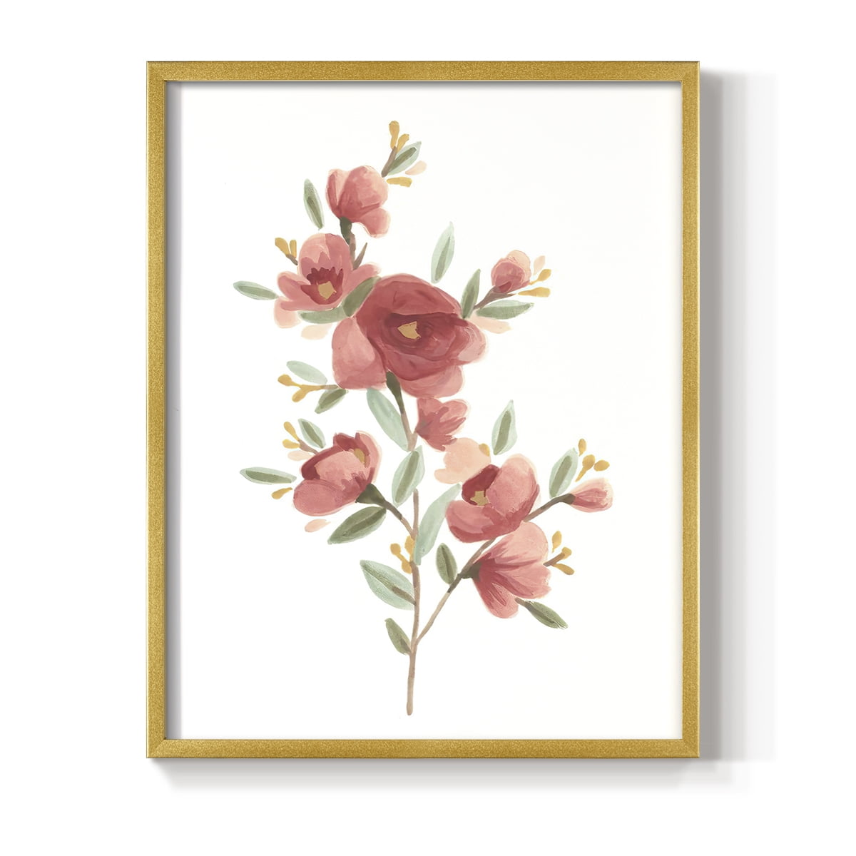 Wildflower Sprig IV Framed Print - Solid Wood in Single Picture Frame Solid Wood 2 Framed Print