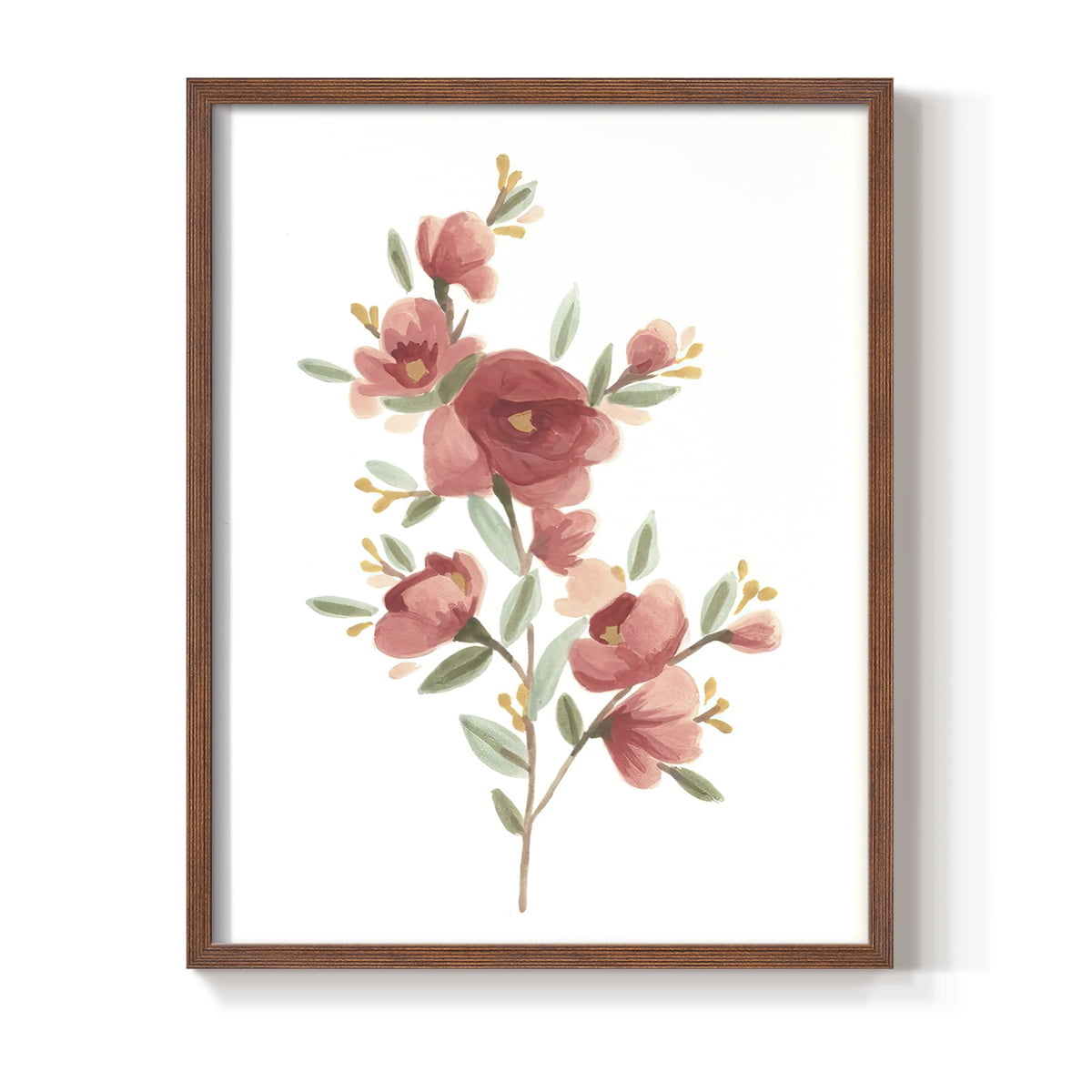 Wildflower Sprig IV Framed Print - Solid Wood in Single Picture Frame Solid Wood 2 Framed Print