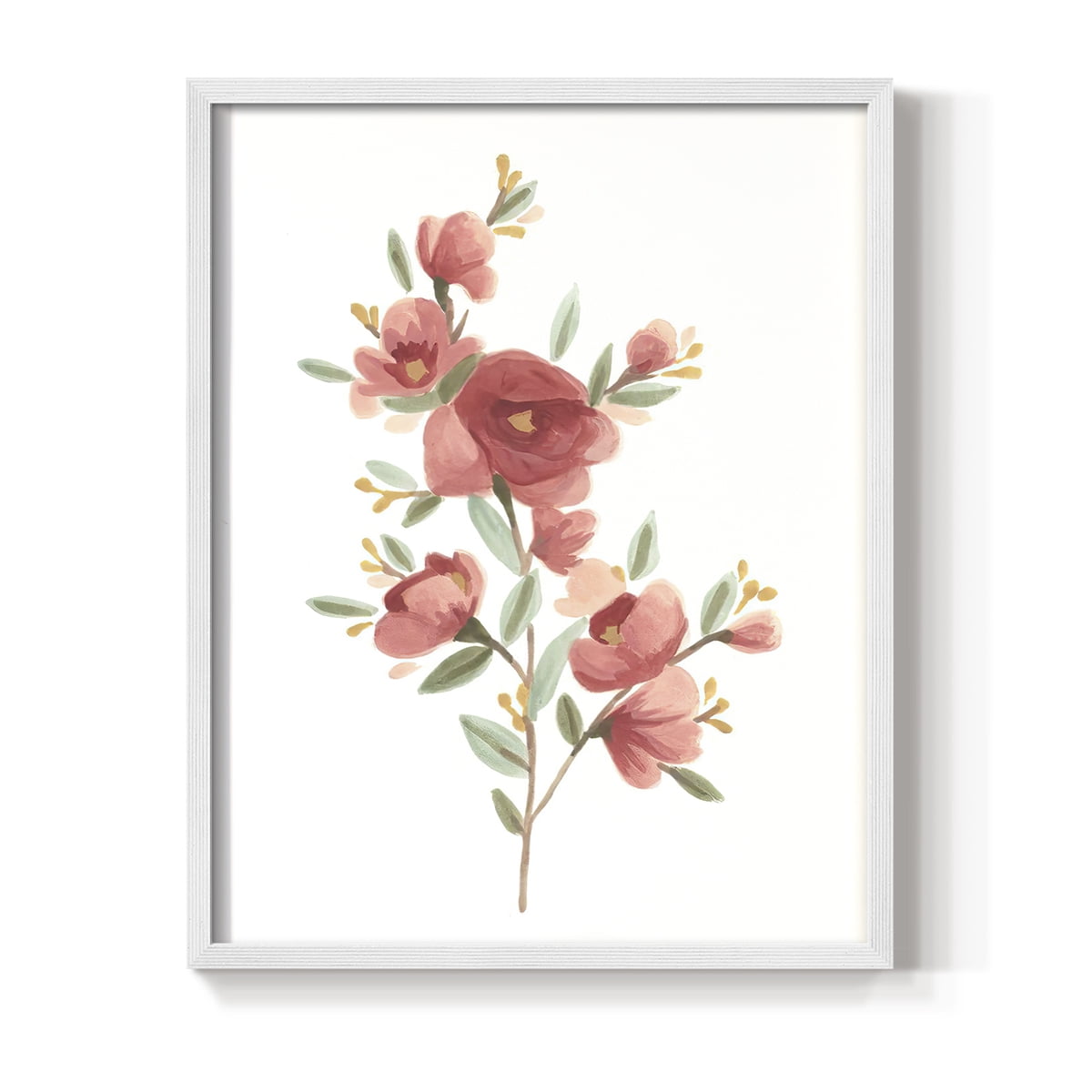 Wildflower Sprig IV Framed Print - Solid Wood in Single Picture Frame Solid Wood 2 Framed Print