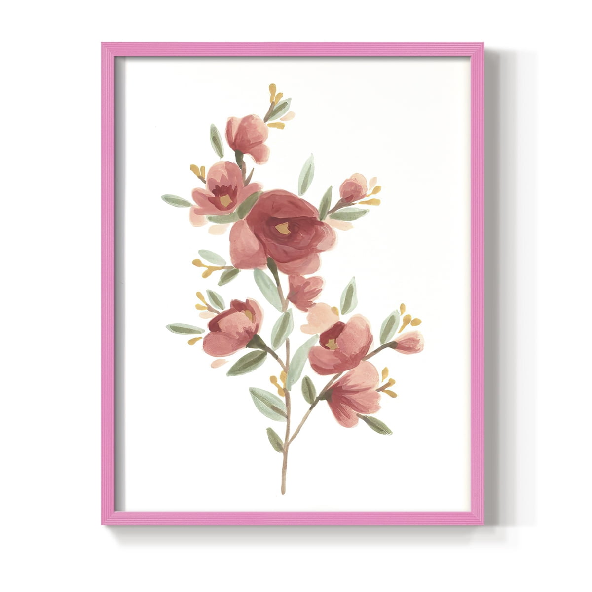 Wildflower Sprig IV Framed Print - Solid Wood in Single Picture Frame Solid Wood 2 Framed Print