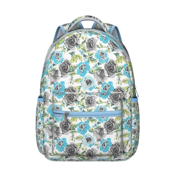 "Wildflower & Sunflower Backpack - Trendy School Bag for Women, Large Capacity Floral Print Bookbag with Comfortable Straps, Durable & Lightweight"