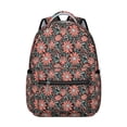thumbnail image 1 of "Wildflower & Sunflower Pattern Backpack - Stylish School Backpack for Women, Roomy, Water-Resistant, Comfortable for Commuting & Campus", 1 of 6