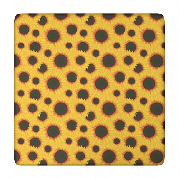 Wildflower Sunflower Square Tablecloth - Elastic Edge Wrinkle-Free Cover for Events & Catering