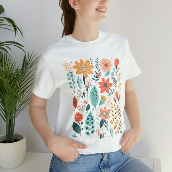 Wildflower T-shirt, Wild Flowers, Floral,Gift, Ladies Shirts, Mother's Day