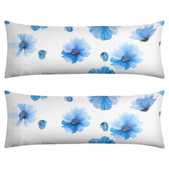 Wildflower Throw Pillow Cover&nbsp;– Daisy & Butterfly Illustration, Whimsical Garden Theme, Cottagecore Style