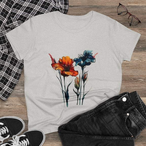 Wildflower Tshirt, Floral Shirt, Botanical Shirt, Flower Shirt, Nature Lover Shirt,Ladies Shirts, Womens, Owl2you