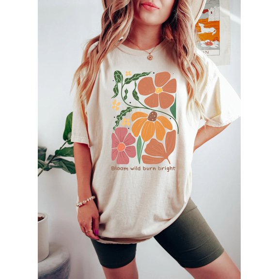 Wildflower Tshirt, Wild Flowers Shirt, Floral Tshirt, Flower Shirt, for Women, Ladies Shirts, Best Friend Shirt, Nature Lover Shirt All Size S-5Xl