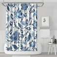 thumbnail image 1 of Wildflower and Bee Shower Curtain 72x72 Inches, Rustic Botanical Design, Quick-Drying Polyester with Hooks, 1 of 5