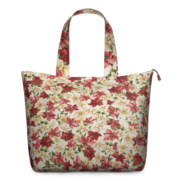 Wildflower and Butterfly Illustration Weekender Bag, Durable Carry-On Tote with Multiple Pockets for Women Travelers