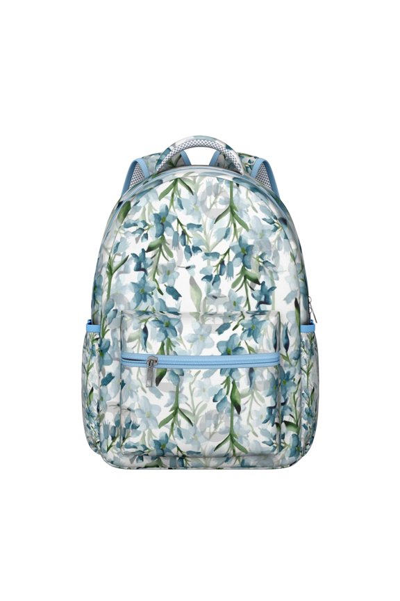 Wildflower and Butterfly Print School Backpack - Durable Waterproof Bookbag