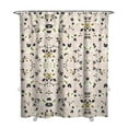 thumbnail image 1 of Wildflower and Garden Butterfly Shower Curtain, 72x84 Polyester, Romantic Farmhouse Floral Style with Hooks, 1 of 5