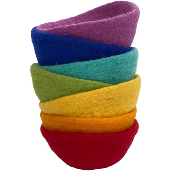 Wildflower by Hu Hands Rainbow Kids Felt Sorting Bowls - 7 Pack