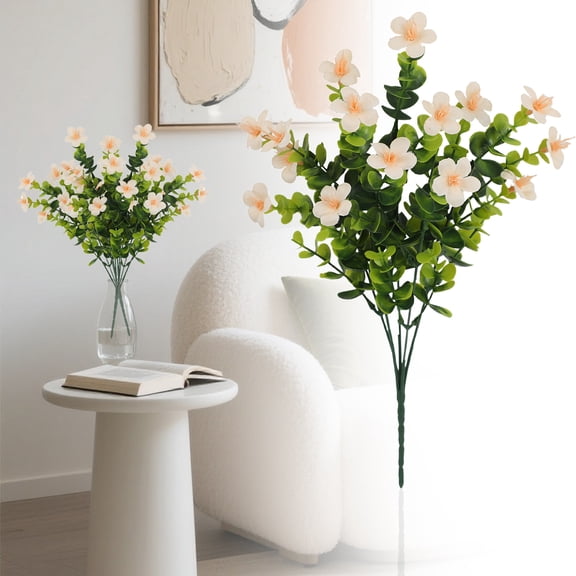 Wildflowers Artificial Flowers Plastic Bouquets Real Touch Faux Ranunculus DIY Home Decor Outdoors Garden Patio Balcony Wedding Decoration(Enjoy 1 bundle refunded for every 3 bundles bought)