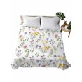 thumbnail image 1 of Wildflowers Blossom Flat Sheets Only Queen Size, Soft Breathable Bed Top Sheets for Mattress, Spring Pastoral Botanical Flowers Rustic Luxury Bedding Flat Sheets for Home Hotel Bedroom Bed Protection, 1 of 9