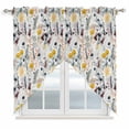 thumbnail image 1 of Wildflowers Blossom Swag Valances for Windows, Kitchen Curtains 36 Inch Length 2 Panels Set, Spring Farmhouse Botanical Floral Short Curtains for Small Windows Rod Pocket Cafe Curtains Drapes 28"x36", 1 of 8