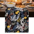 thumbnail image 1 of Wildflowers Blossom Table Runner 72 Inch Long Dresser Scarves Linen Tablerunners Black Spring Garden Botanical Floral Dining Kitchen Burlap Table Setting Decor for Party Holiday Coffee, 13"x72", 1 of 6