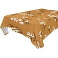 thumbnail image 1 of Wildflowers Brown Rectangle Tablecloth, Dust Proof Anti Wrinkle Wipeable Table Cloth Tabletop foration of Dinner Kitchen Wedding Holiday Party 60"x60" Decor Gift, 1 of 7