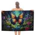 thumbnail image 1 of Wildflowers Butterfly Beach Towel, Microfiber Beach TowelsAbsorbent, Compact, Beach Blanket, Lightweight Towel for The Swimming, 1 of 7