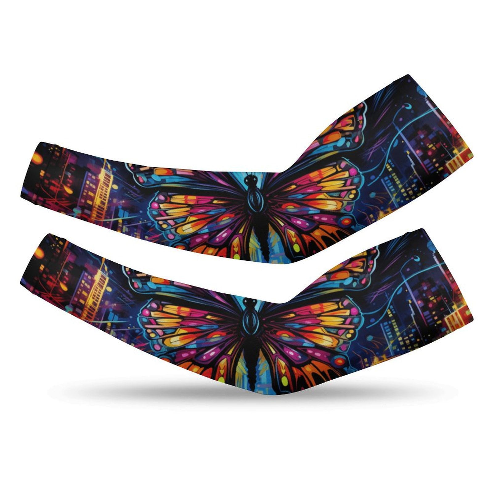 PLIGREAT Gartenärmel - Vögel Blumen Muster Sun Protective Arm Sleeves