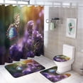 thumbnail image 1 of Wildflowers Butterfly Shower Curtain Sets with Rugs 4 Piece Rustic, 1 of 8