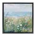 thumbnail image 1 of Stupell Industries Wildflowers By The Sea Black Framed Floater Canvas Wall Art, design by Creative Studio, 25 x 25, 1 of 9