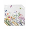 thumbnail image 1 of Wildflowers Cloth Napkins Set of 4 Reusable Dinner Napkins, Spring Country Tulip Butterfly Floral Leaf Cocktail Napkin Washable Table Napkins for Wedding/Holiday Party/Baby Shower 20"x20", 1 of 7
