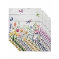 thumbnail image 1 of Wildflowers Cloth Napkins Set of 8 Reusable Dinner Napkins, Spring Farmhouse Tulip Floral Leaf Wooden Grain Cocktail Napkin Washable Table Napkins for Wedding/Holiday Party/Baby Shower 20"x20", 1 of 7