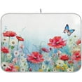 thumbnail image 1 of Wildflowers Dish Drying Mat, Absorbent Microfiber Pad Protector For Kitchen Counter Top Mat Dish Drainboard 16x18in Home Decor, 1 of 7